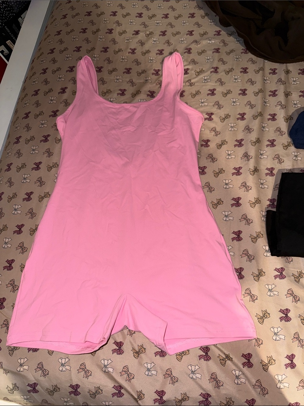 SHEIN Pink Seamless Romper Bodysuit